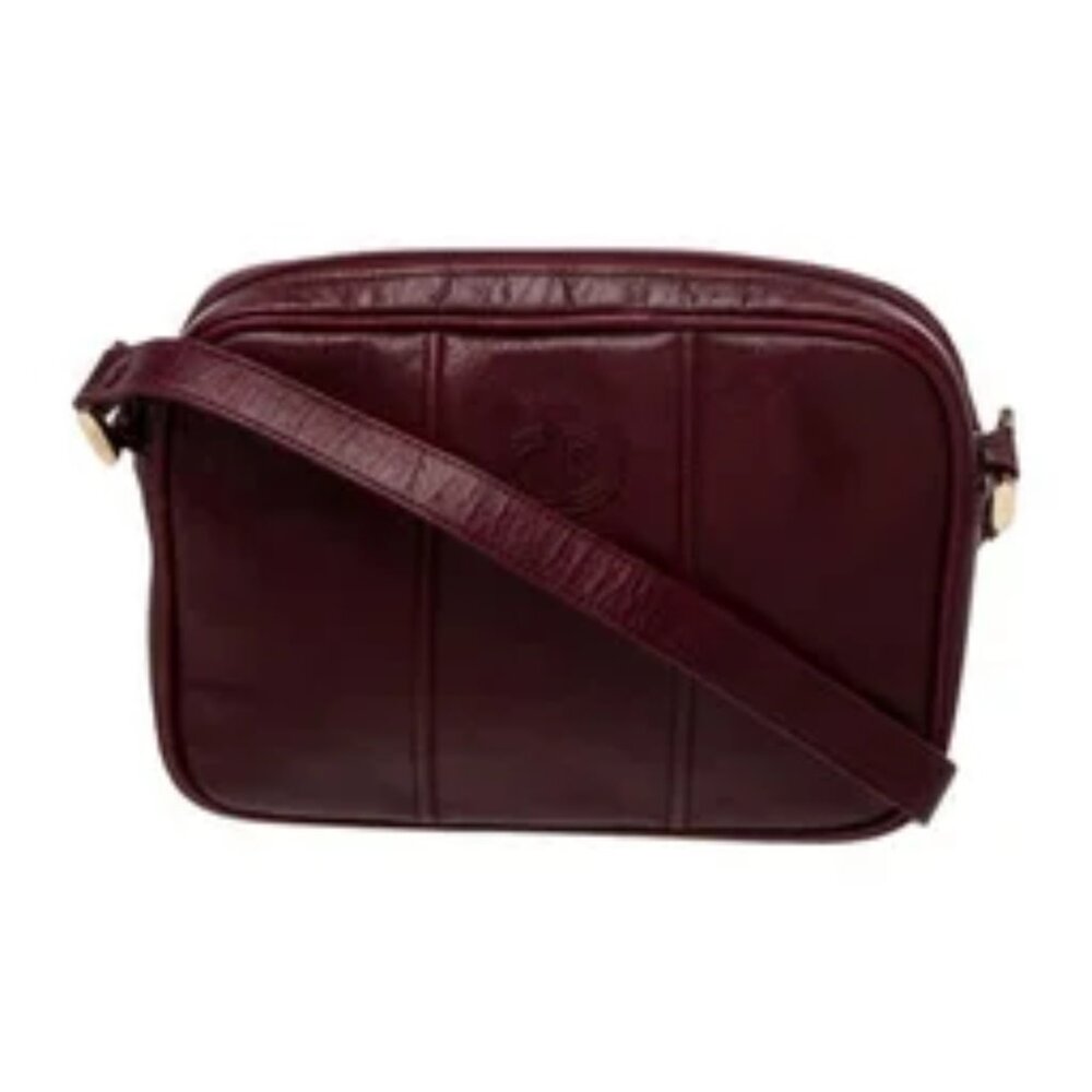Vintage Christian Dior Red Leather Crossbody Shoulder Bag